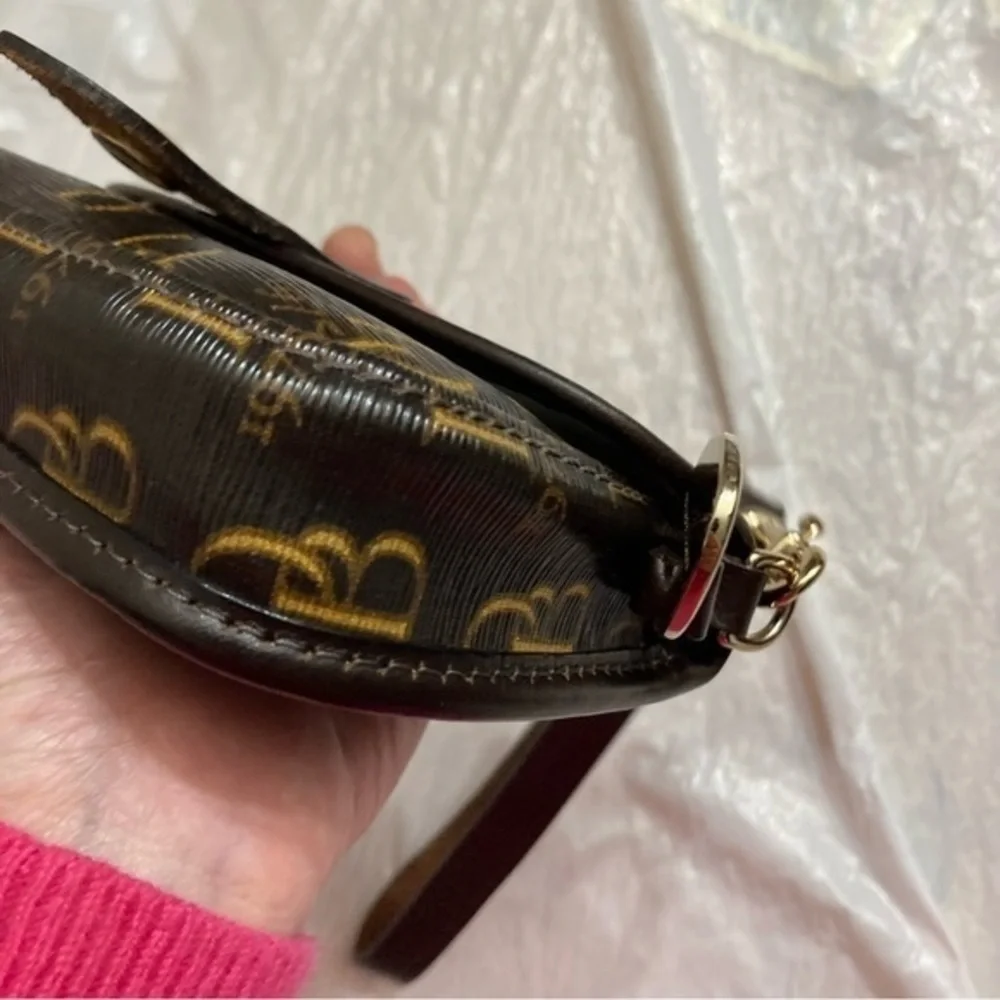 Dooney and Bourke signature db black tan wristlet clutch bag - Picture 5 of 9